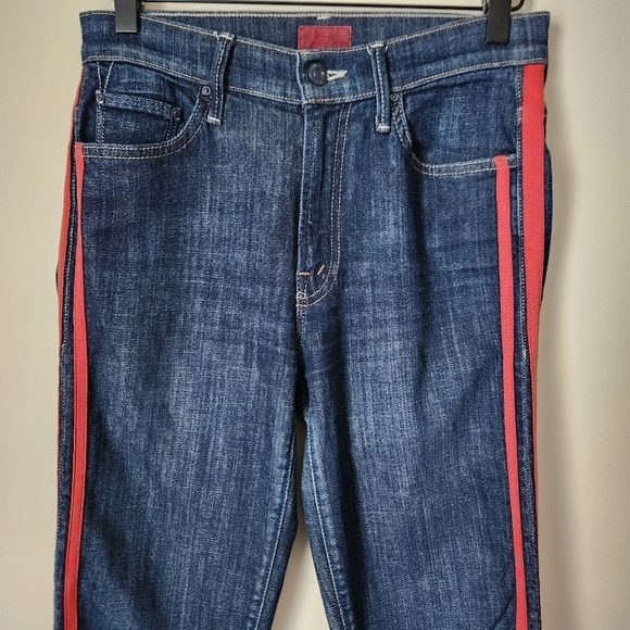MOTHER | Insider Crop Step Fray Denim Jeans in Speed Racer - Size 25 - Picture 5 of 16